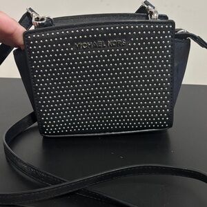 Michael Kors Black Studded Crossbody Bag